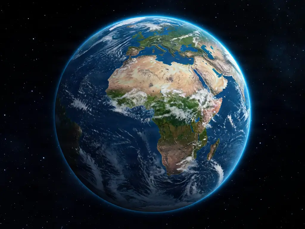 Planeta Tierra desde el espacio, geología y medio ambiente