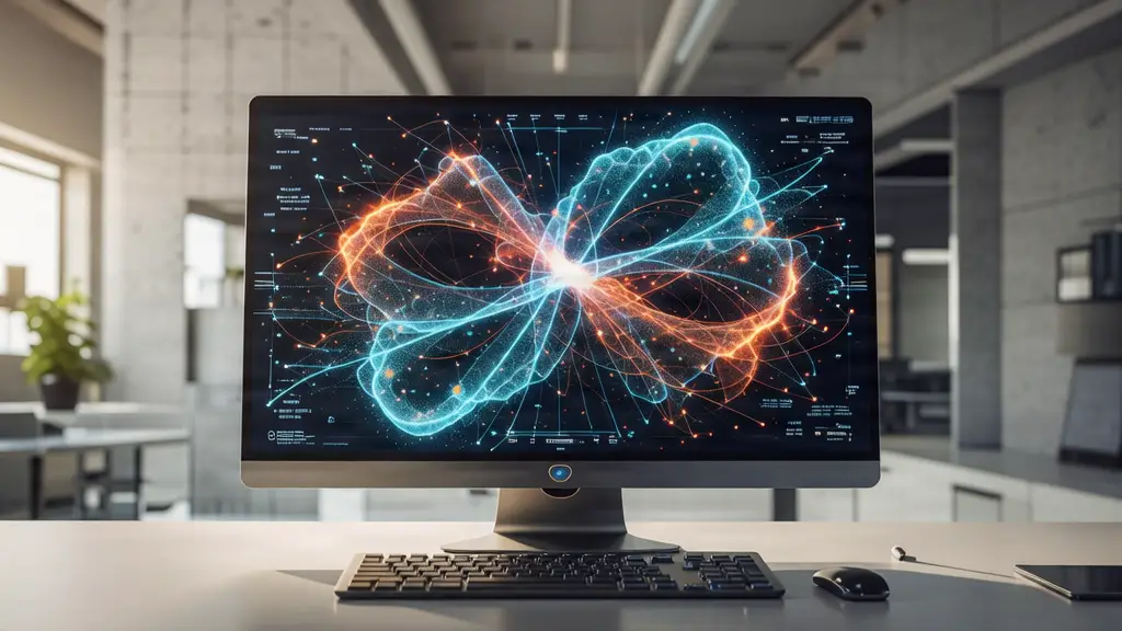 Scientific simulation concept with complex physics models